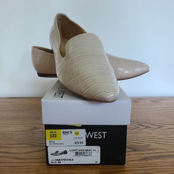 Nine West Women's Haydyn3 Flat Slip-On Shoe Light Natural Neutral Size 8.5M - Picture 2 of 16